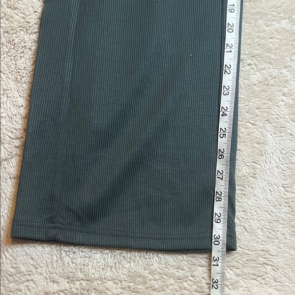 NWOT Spyder Green Gray Pinstriped Casual Wide Leg Pants Elasticized Waist sz M - Picture 5 of 9